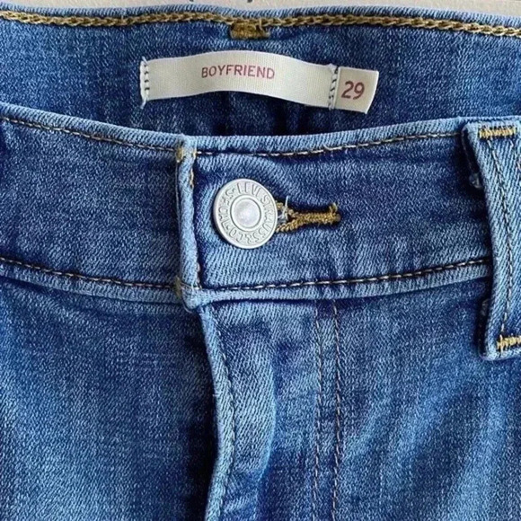 Levi’s Women’s Boyfriend Jeans - Hawaii Blue (Waterless) Wash - Size 29 - Picture 10 of 14